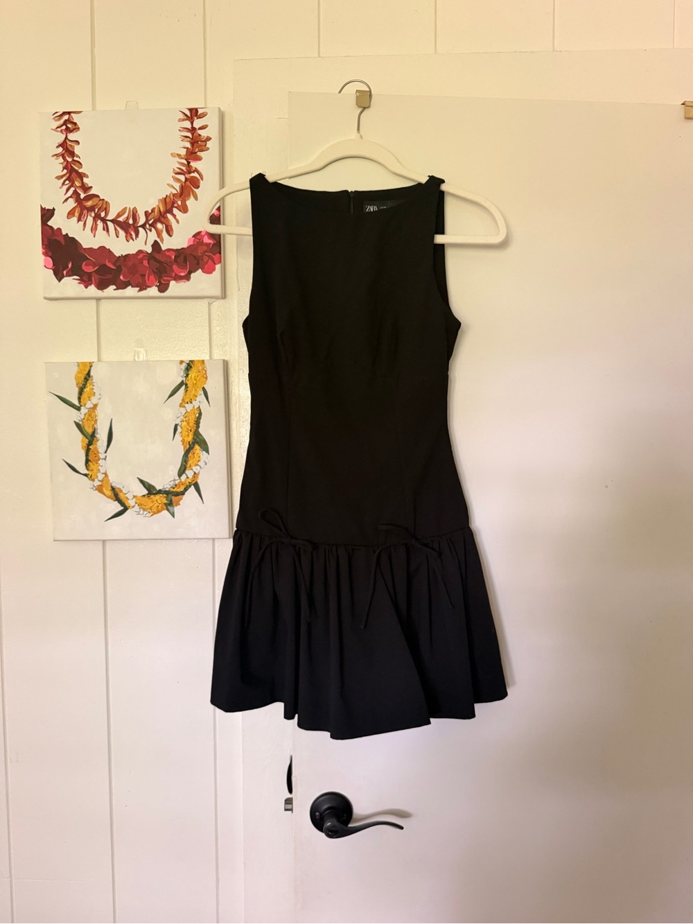 Zara Drop Waist Pleated Dress